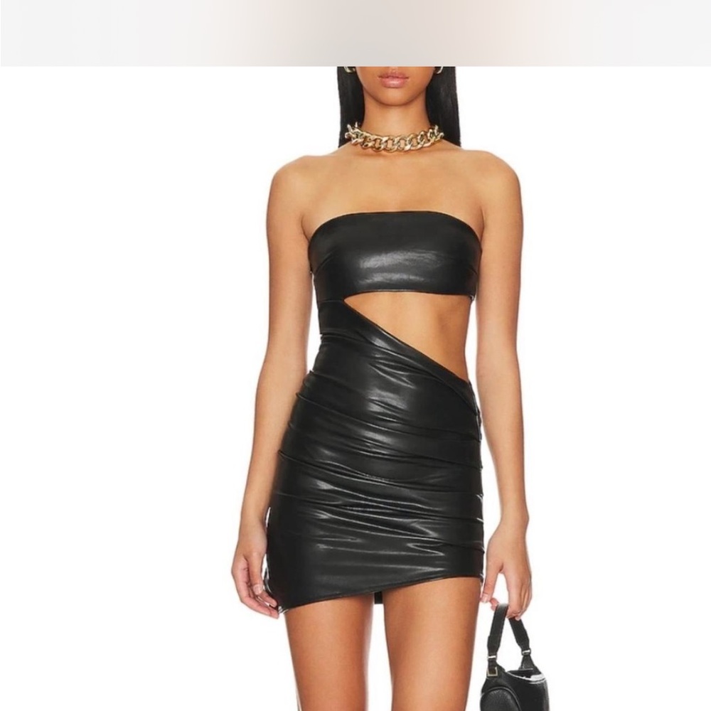 Lovers + Friends Black Strapless Cutout Dress